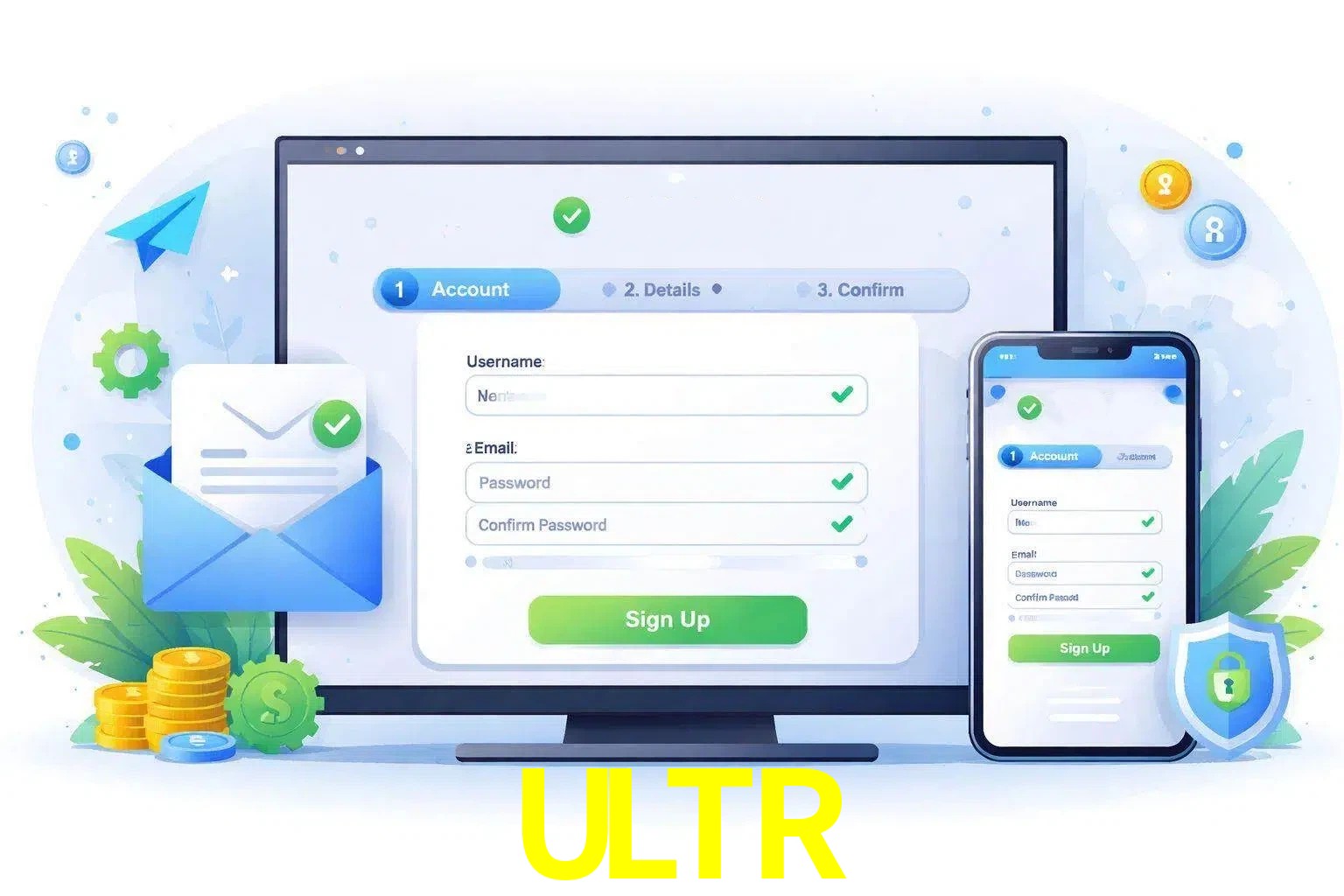 Registro de nuevo usuario y configuración de cuenta ULTR