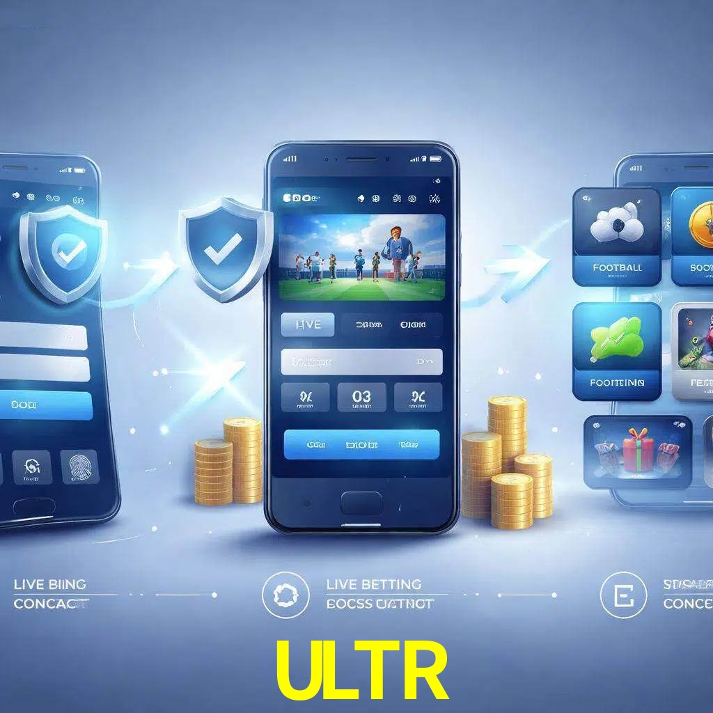 Pasos de acceso a la app ULTR en pantalla de teléfono móvil